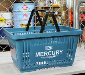 マーキュリー バスケット 収納 かご おしゃれ 買い物かご 洗濯物 洗車 小物入れ アメリカン雑貨 MERCURY ブルー＿MC-MEMABABL-MCR