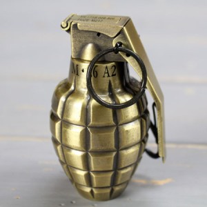 手榴弾 ライター ターボ おもしろライター ミリタリー 喫煙具 アメリカ 雑貨 アメリカン雑貨 ブラス＿SM-1394-HYS