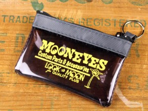 ムーンアイズ コインケース（ポーチ） MOONEYES キーリング付き スモーキーグレー＿AR-MG629SG-MON