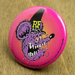 ラットフィンク（RAT FINK） 缶バッチ フェイスハット＿BC-RA107FH-MON