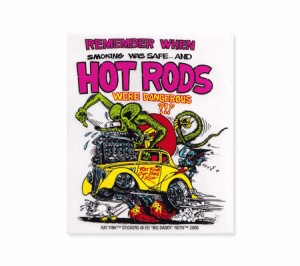 ラットフィンク ステッカー 車 アメリカン キャラクター おしゃれ バイク ヘルメット かっこいい RatFink HOT RODS＿SC-RDUSA004-MON