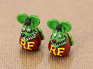 ラットフィンク（RAT FINK） エアバルブキャップ 2個セット グリーン＿AC-RAF280GR-MON