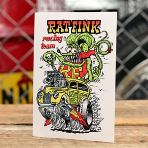 ラットフィンク ステッカー 車 アメリカン キャラクター バイク ヘルメット ホットロッド RatFink USA Racing Team＿SC-RDUSA006-MON