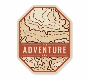 ステッカー アウトドア アメリカン おしゃれ スーツケース キャンプ 車 バイク かっこいい 地図 マップ Explorers Map ADVENTURE メール