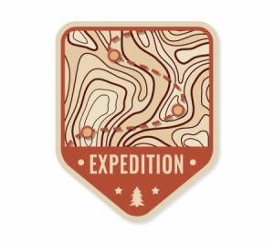 ステッカー アウトドア アメリカン おしゃれ スーツケース キャンプ 車 バイク かっこいい 地図 マップ Explorers Map EXPEDITION メール