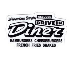 ステッカー アメリカン おしゃれ かっこいい 車 アウトドア スーツケース バイク ビンテージ ダイナー Diner