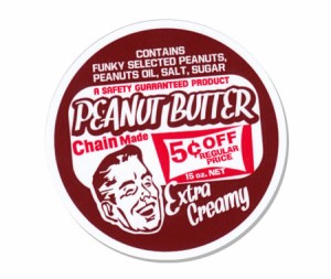 ステッカー アメリカン おしゃれ かっこいい 車 アウトドア スーツケース バイク ビンテージ PEANUT BUTTER