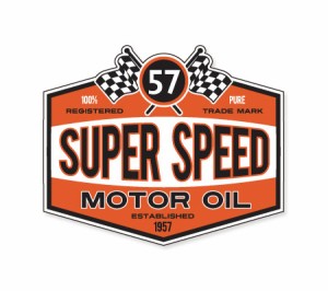 ステッカー アメリカン おしゃれ 車 バイク かっこいい オイル カーステッカー 世田谷ベース Vintage Motoroil Signs SUPER SPEED