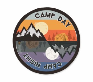ステッカー アウトドア アメリカン おしゃれ スーツケース 車 バイク かっこいい キャンプ Vintage Outdoor Budges 山 CAMP DAY CAMP NIG