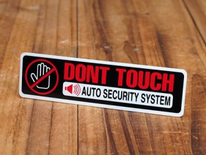 ステッカー 車 セキュリティー アメリカン バイク 防犯 DONT TOUCH＿SC-3002-TMS