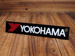 ステッカー 車 ヨコハマ アメリカン バイク ヘルメット タイヤ YOKOHAMA 転写式 ホワイト サイズM＿SC-GA11-TMS