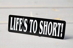 ステッカー ヘルメット 車 アメリカン バイク LIFE'S TO SHORT！ 人生は短い！＿SC-234-GEN