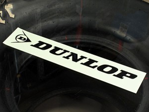 ステッカー 車 ダンロップ アメリカン バイク ヘルメット タイヤ DUNLOP 転写タイプ ブラック サイズL＿SC-R541-TMS