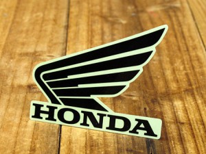 ステッカー ホンダ 車 アメリカン バイク ヘルメット HONDA ウイング ブラック 左向き＿SC-R317-TMS