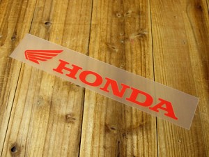 ステッカー ホンダ 車 アメリカン バイク ヘルメット HONDA 転写式 ウイング ロゴ レッド サイズL＿SC-R324-TMS