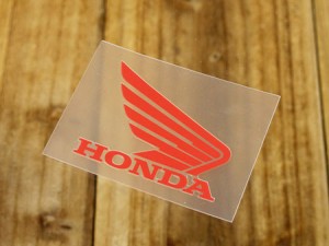 ステッカー ホンダ 車 アメリカン バイク ヘルメット HONDA 転写式 ウイング レッド 右向き＿SC-R338-TMS