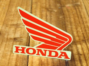 ステッカー ホンダ 車 アメリカン バイク ヘルメット HONDA ウイング レッド 右向き＿SC-R341-TMS