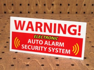 ステッカー アメリカン インテリア サイン 表示 案内 注意 「警告！セキュリティーシステム」＿SC-PS15-LFS