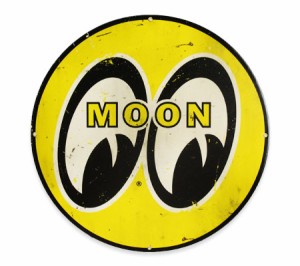 ムーンアイズ サインプレート 看板 サインボード ホットロッド MOONEYES アイボール ビンテージ 汚し オールド アンティーク アメリカ ア