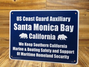 サインプレート（案内表示板） カリフォルニア州サンタモニカ湾岸警備隊 ヘビーオンス サイズM＿SP-CA40-SHO