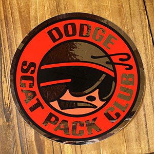 ステッカー 車 ダッジ アメリカン バイク ヘルメット アメ車 復刻 DODGE SCAT PACK CLUB＿SC-DZ024-MON