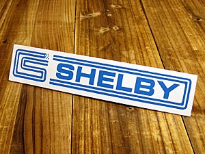 ステッカー 車 シェルビー アメリカン バイク ヘルメット アメ車 復刻 SHELBY ロングスクエア サイズS＿SC-DZ070-MON