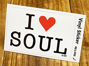 ステッカー 車 アメリカン アイラブ おしゃれ バイク ヘルメット 愛してる I LOVE SOUL ソウルミュージック＿SC-IL007-GEN