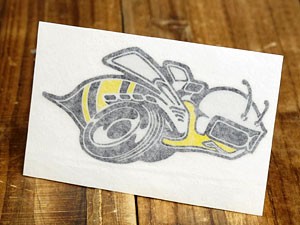 ステッカー 車 ダッジ アメリカン バイク ヘルメット アメ車 復刻 DODGE スーパー・ビー SUPER BEE 転写式 右向き＿SC-DD244-MON