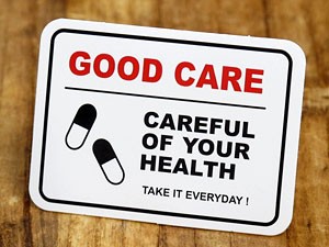 ステッカー アメリカン インテリア サイン 表示 案内 注意 警告 「健康には気をつけましょう」＿SC-EL008-SXW