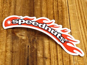 ステッカー 車 アメリカン バイク ヘルメット スケートボード スノーボード スピードナッツ SPEEDNUTS ファイヤー 炎＿SC-SPD014-SXW