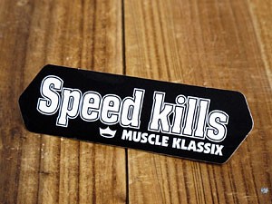 ステッカー 車 アメリカン バイク ヘルメット ホットロッド マッスルクラシックス Speed Kills＿SC-MK005-SXW