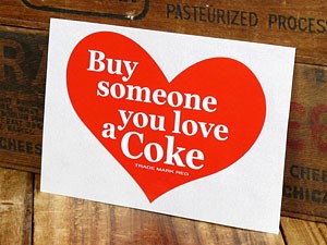 コカコーラ ステッカー グッズ 車 アメリカン バイク ヘルメット Buy someone you love a Coke＿SC-CCBA14-LFS