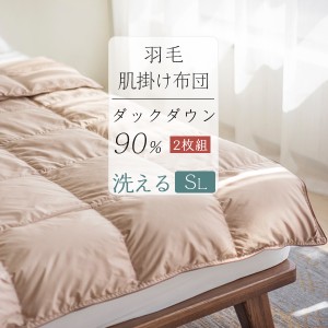 【2枚組】 ダウンケット 羽毛肌掛け布団 ダウン90％ 洗える ダウンケット シングル 夏布団 掛け布団 夏用 肌掛け布団 羽毛 薄い 洗える羽