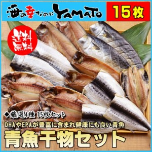 無添加 青魚干物セット 厳選4種 15枚セット 金華沖サバ・入梅イワシ・長崎又は韓国産アジ 鯵 ひもの 敬老の日 贈答 お年賀 お中元 お歳暮