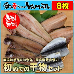 無添加 初めての干物セット 厳選4種 8枚セット イワシ 鰯 金華サバ 鯖 真ぼっけ 縞ホッケ ひもの  父の日 母の日 お年賀 敬老の日 贈答 