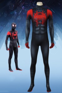 スパイダーマン: スパイダーバース ・原題：Spider-Man: Into the Spider-Verse」マイルズ・モラレス コスプレ衣装 [4185]