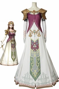 ゼルダの伝説 トワイライトプリンセス トワプリ ゼルダ姫 The Legend of Zelda Princess Zelda ゲーム コスプレ衣装[4116]