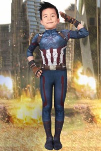 アベンジャーズ キャプテン アメリカ Avengers Infinity War Captain America 子供用 コスプレ衣装[J190024AA-KID]