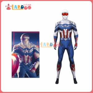 サム・ウィルソン Sam Wilson キャプテン・アメリカ　New Captain America ファルコンとウィンターソルジャー FATWS 全身タイツ コスプレ