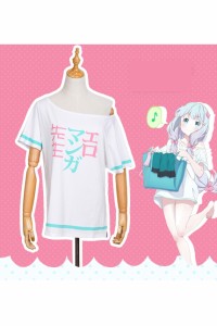 エロマンガ先生 和泉紗霧 Tシャツ 肩出し コスプレ衣装[AAS084]