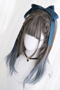 ロリータ ウィッグ LOLITA WIG 少女U Denim 45CM 髪飾りなし 人工髪 原宿 インスタ映え wig コスプレ ウィッグ[AAS129]     