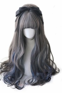 ロリータ ウィッグ LOLITA WIG Juliet pewter pine 65CM 髪飾りなし 人工髪 原宿 インスタ映え wig コスプレ ウィッグ[AAS145]     