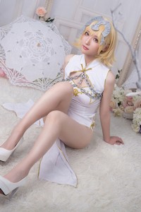 Fate/Grand Order FGO ジャンヌ・ダルク〔オルタ〕 白いチャイナドレス コスプレ衣装 [LRS462] 