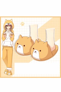 柴犬 コーギー犬 Goods オリジナル スリッパ  コスプレ 靴[LRS803] 