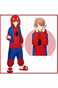 スパイダーマン Goods ルームウェア パジャマ スリッパ セット コスプレ衣装[LRS811]