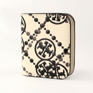 トリーバーチ 折りたたみ財布 TORY BURCH 142466 250 ホワイト×ブラック 財布 小物 レディース