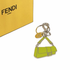 フェンディ キーホルダー キーリング  バゲット FENDI 7AP065 B09 F1JRD グリーン×シルバー  財布 小物 レディース