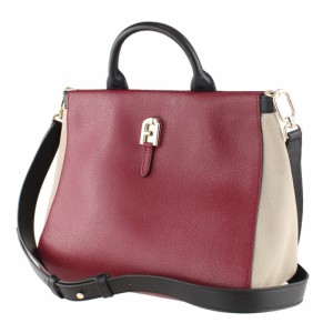 フルラ トートバッグ スエード 2WAY FURLA WB00345 CHE レッド系  バイカラー 異素材ミックス バッグ・カバン レディース