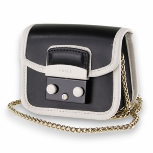 フルラ ショルダーバッグ・ポシェット  メトロポリス FURLA WE00109 P96 ブラック系  バイカラー チェーン バッグ・カバン レディース