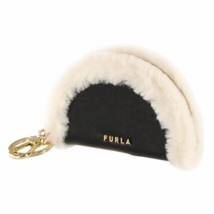 フルラ コインケース・小銭入れ ミニ財布 FURLA wr00340 bx1 O6000 ブラック系 バイカラー 異素材ミックス 財布・小物 レディース